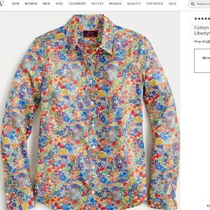 Jcrew Cotton poplin perfect shirt in Liberty® Margaret Annie floral print